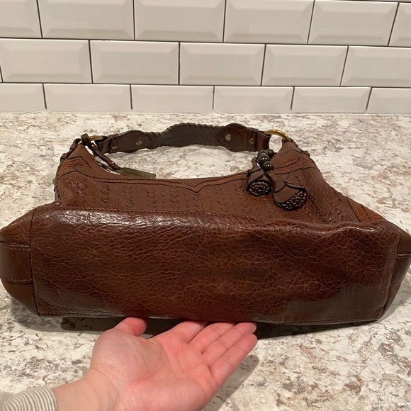 Lockheart Hobo Brown Leather Bag Purse - Picture 3 of 14